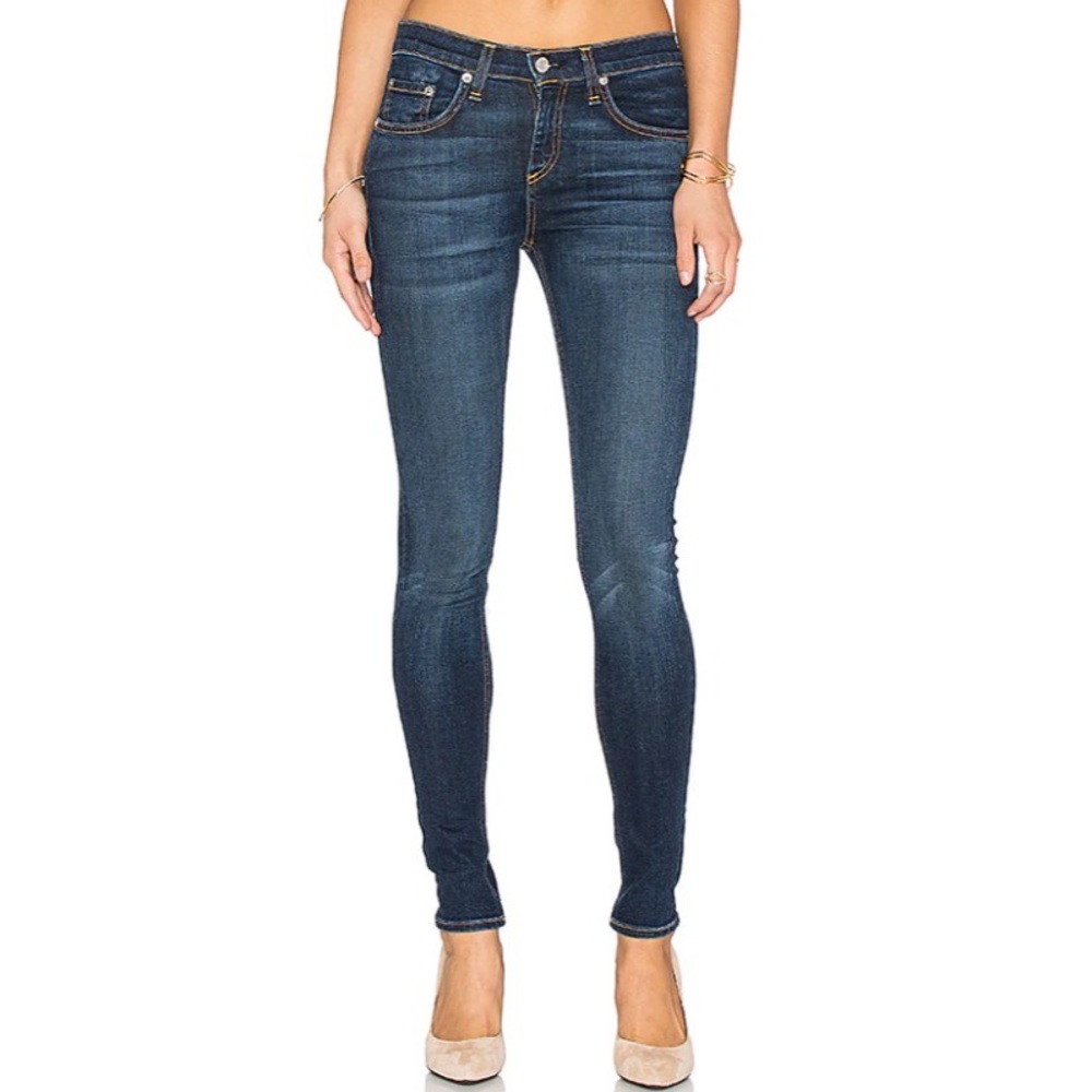 Rag & Bone High Rise Skinny in Clean Kingsbury